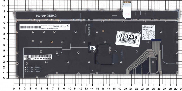 Клавиатура для ноутбука Lenovo ThinkPad X1 carbon Gen 3 2015, черная c подсветкой