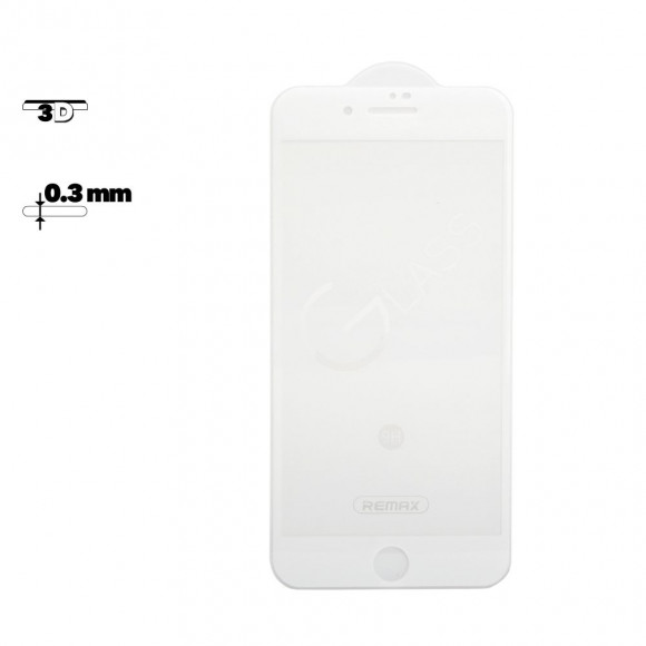 Защитное стекло Remax Medicine Glass GL-27 для Apple iPhone 7 Plus, 8 Plus с рамкой, белое