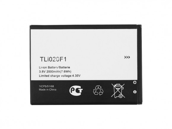 Аккумулятор (батарея) Vixion TLi020F1 для телефона Alcatel OT5045D, OT5010D, OT5042D, OT5042X, OT6036Y, OT7041D
