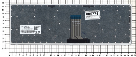 Клавиатура для ноутбука Lenovo IdeaPad U510, Z710, черная с серебристой рамкой