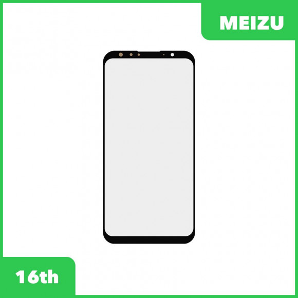 Стекло для переклейки дисплея Meizu 16th, черный