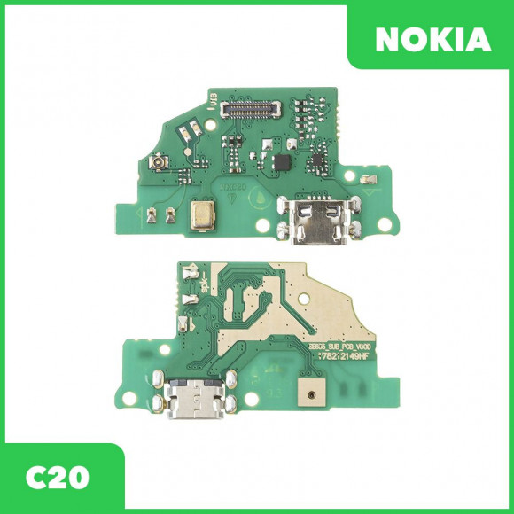 Системный разъем (разъем зарядки) для Nokia C20 (TA-1352), микрофон