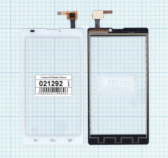 Сенсорное стекло (тачскрин) для ZTE Blade L2, белый