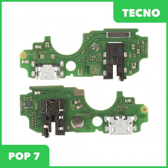 Системный разъем (разъем зарядки) для Tecno POP 7 (BF6), микрофон