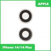 Стекло камеры для iPhone 14, 14 Plus (комплект 2 шт.) белый Стекло камеры для iPhone 14, 14 Plus (комплект 2 шт.) белый