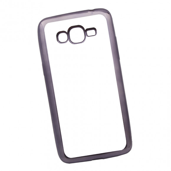 Силиконовый чехол "LP" для Samsung Galaxy J2 Prime (G532F) TPU (прозрачный с черной хром рамкой)