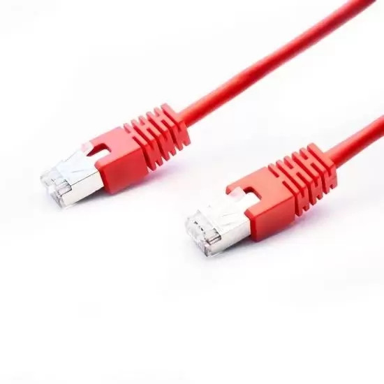 Патч-корд RJ45 - RJ45, 4 пары, FTP, категория 5е, 0.5 м, красный, LSZH, LANMASTER, LAN-PC45/S5E-0.5-RD