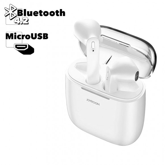TWS Bluetooth гарнитура Joyroom JR-T04 TWS Wireless Bluetooth Headset, белая