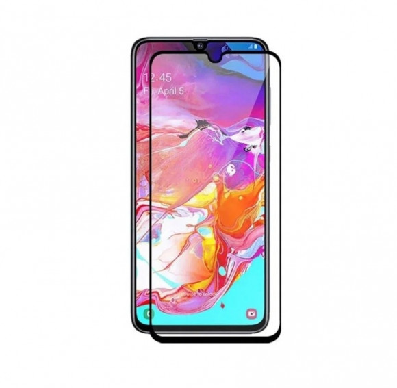 Защитное стекло SAM Galaxy A70 2019 11D full (черный) тех.пак.