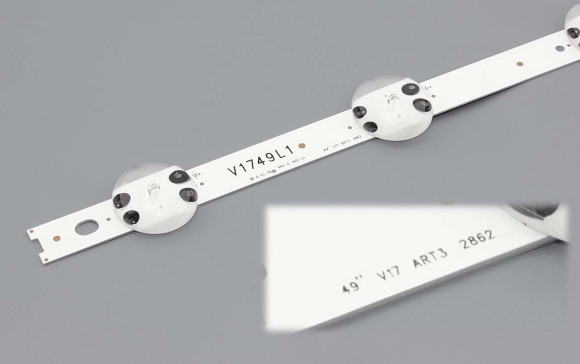 LED подсветка L1: 49" V17 ART3 2862 REV0.2 V1749L1