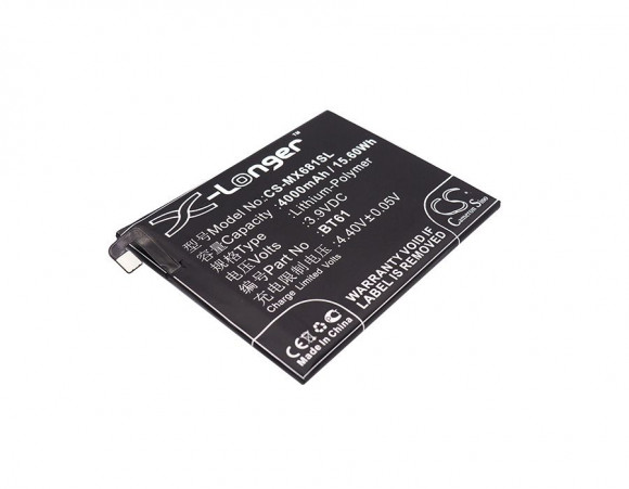 Аккумулятор (батарея) CS-MX681SL, BT61 для телефона Meizu M3 Note (М - версия M681H) 3.9V, 4000мАч, 15.60Wh