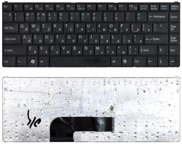 Клавиатура для ноутбука Sony Vaio VGN-N N250, черная