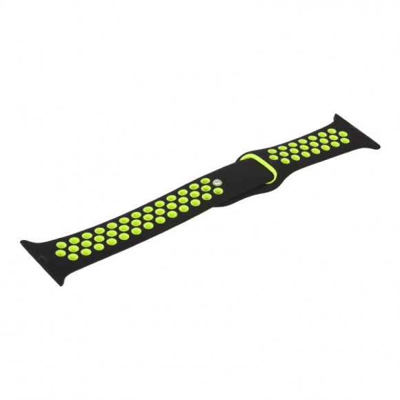 Ремешок для Apple Watch COTEetCI W12 Sports Dot Watchband 38 мм/40 мм спорт (черный с зеленым),