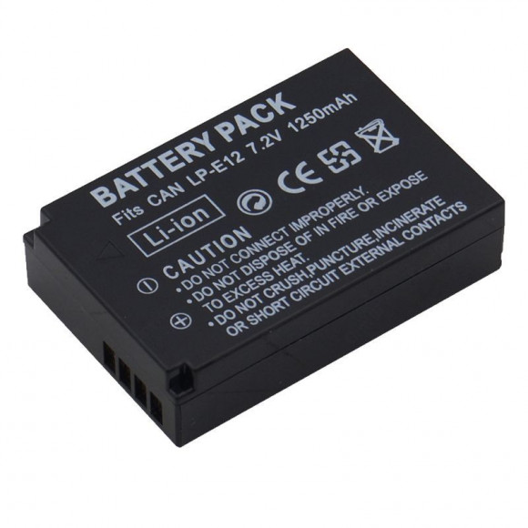 Аккумулятор для камеры Canon (LP-E12) EOS M50, EOS M, 100D, M2, M100, M200, M10 (1250mAh), OEM