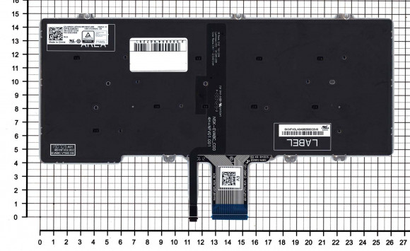 Клавиатура для ноутбука Dell Latitude 7300, черная с подсветкой Клавиатура для ноутбука Dell Latitude 7300, черная с подсветкой