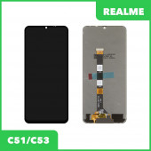 LCD дисплей для Realme C51 (RMX3830), C53 (RMX3760) с тачскрином (черный) 100% оригинал LCD дисплей для Realme C51 (RMX3830), C53 (RMX3760) с тачскрином (черный) 100% оригинал