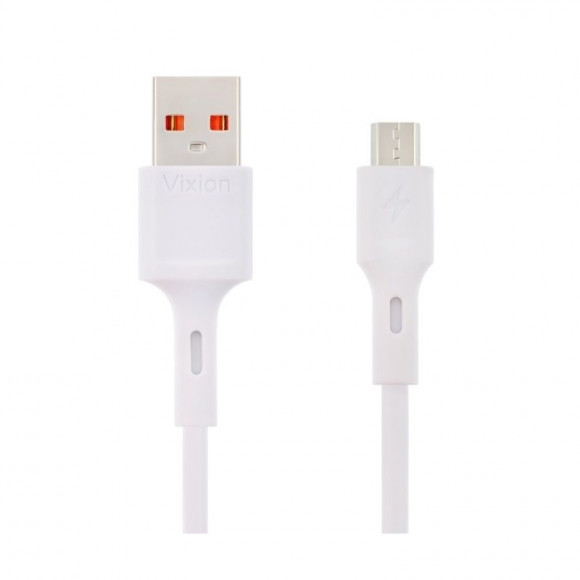 Кабель USB Vixion (K1m) MicroUSB, 1 метр, белый