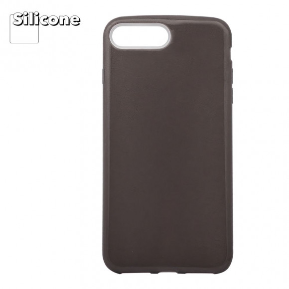 Силиконовая крышка "LP" для Apple iPhone 7 Plus, 8 Plus "Блёстки" TPU, черная (европакет)