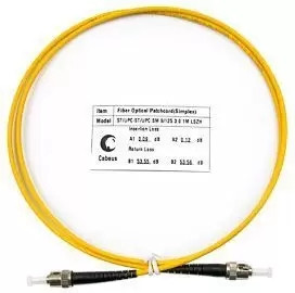 Шнур оптический simplex Cabeus FOP(s)-9-ST-ST-1m