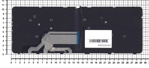 Клавиатура для ноутбука HP ProBook 430 G3, 440 G3, 445 G3, черная с рамкой и подсветкой