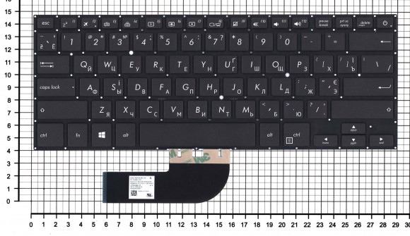Клавиатура для ноутбука Asus Pro B9440U, черная с подсветкой