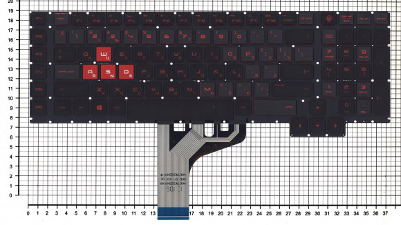 Клавиатура для ноутбука HP Omen X 17-ap, черная с подсветкой