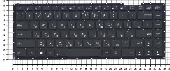 Клавиатура для ноутбука Asus X451, X451CA, черная