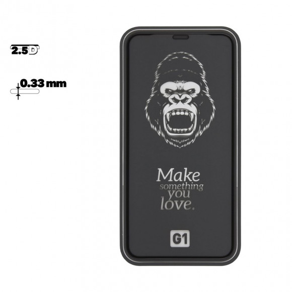 Защитное стекло Flash Attach Full Screen Silk Screen Glass для Apple iPhone X, XS (G1) рамка, черное