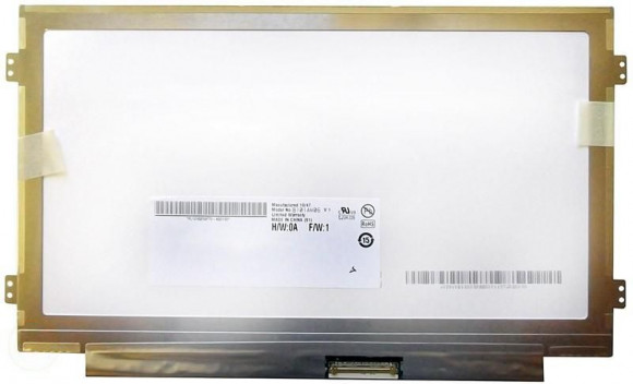 Матрица (экран) для ноутбука B101AW06 V.1, 10.1", 1024x600, 40 pin, LED, глянцевая