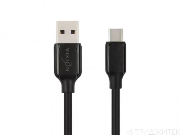 Кабель USB Vixion (K28) 3.5A Type-C, 1 метр, черный