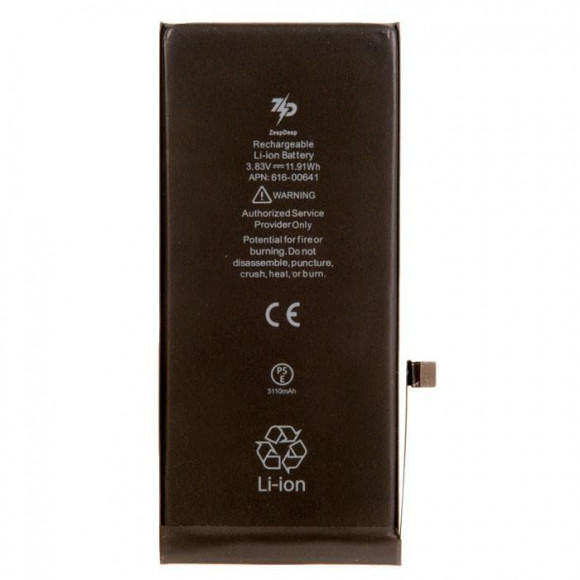 Аккумулятор для телефона iPhone 11 ZeepDeep Pro-series: батарея 3110 mAh, монтажные стикеры, прокладка дисплея