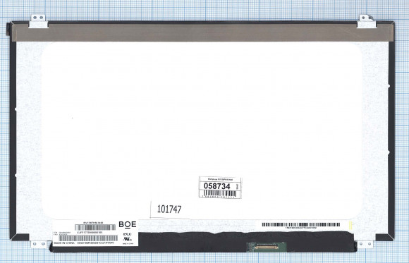 Матрица NV156FHM-N48 15.6", 1920x1080 (Full HD), LED, 30 pin, Slim (тонкая), 60Гц, матовая, ADS, уши вверх/вниз