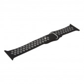 Ремешок для Apple Watch COTEetCI W12 Sports Dot Watchband 38 мм/40 мм спорт (черный с серым), Ремешок для Apple Watch COTEetCI W12 Sports Dot Watchband 38 мм/40 мм спорт (черный с серым),