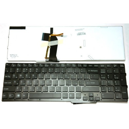 Клавиатура для ноутбука SONY Vaio SVS15 Series Black with blacklight РУССКАЯ РАСКЛАДКА