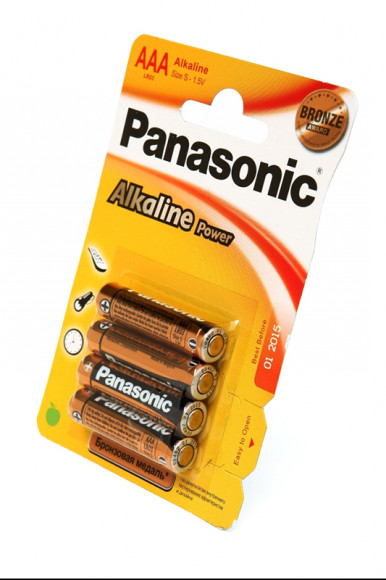 Батарейка (элемент питания) Panasonic Alkaline Power LR03APB/4BP LR03 BL4, 1 штука