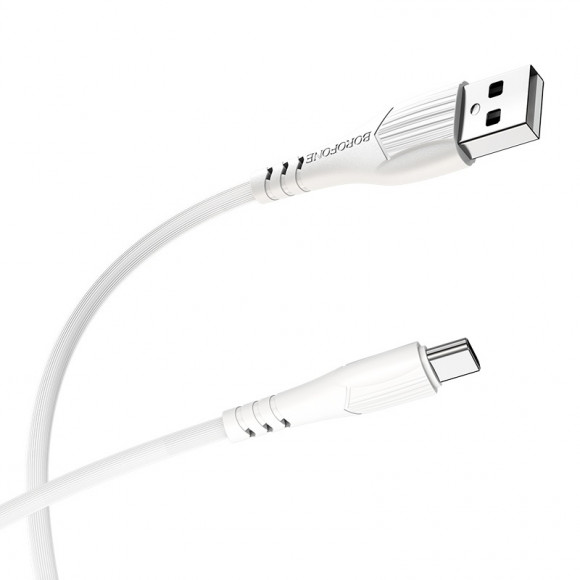 Кабель USB BOROFONE (BX37) Wieldy Type-C (1м) (белый)