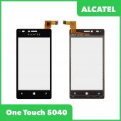 Сенсорное стекло (тачскрин) для Alcatel OT5040, черный Сенсорное стекло (тачскрин) для Alcatel OT5040, черный