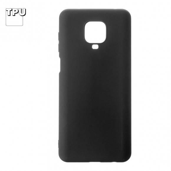 Силиконовый чехол "LP" для Xiaomi Redmi Note 9 Pro TPU, черный, непрозрачный (европакет)