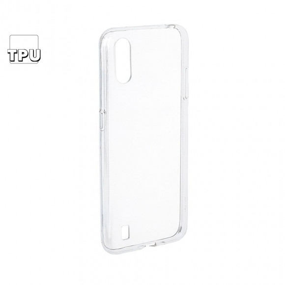 Силиконовый чехол "LP" для Samsung Galaxy A01 2020 (A015F) TPU, прозрачный (коробка)
