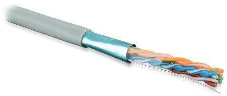FUTP4-C5E-S24-IN-LSZH-GY-305 Кабель FTP, 4 пары, Кат. 5e, LSZH, серый, 305м в кат. Hyperline