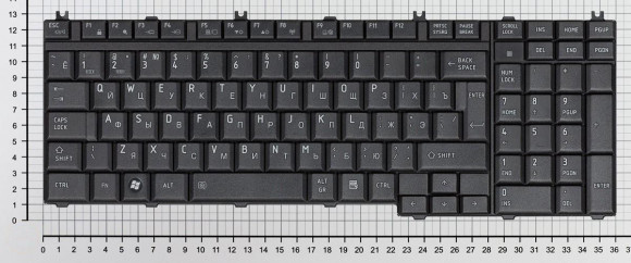 Клавиатура для ноутбука ноутбука Toshiba Satellite A500 A505 L350 L355 L500 L505 L550 P200, черная матовая