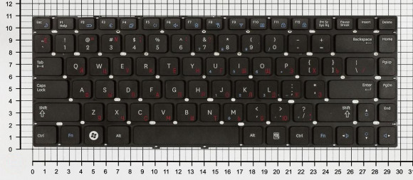Клавиатура для ноутбука ноутбука Samsung Q430, QX410, SF410, черная