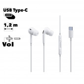Гарнитура Earldom ET-E32 USB Type-C вставная 1.2м, белая