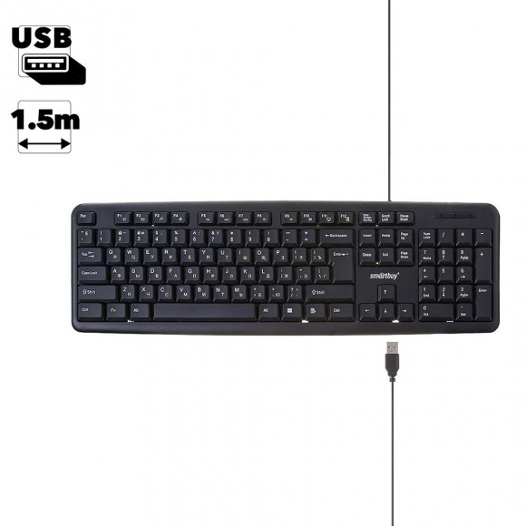 Клавиатура проводная мультимедийная Smartbuy ONE 210 USB чёрная (SBK-210U-K)