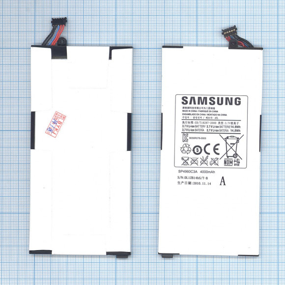 Аккумуляторная батарея SP4960C3A для Samsung Galaxy Tab (P1000) 3.7В, 14.8Wh