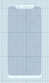 Защитное стекло "Полное покрытие" для Xiaomi Mi8 белое