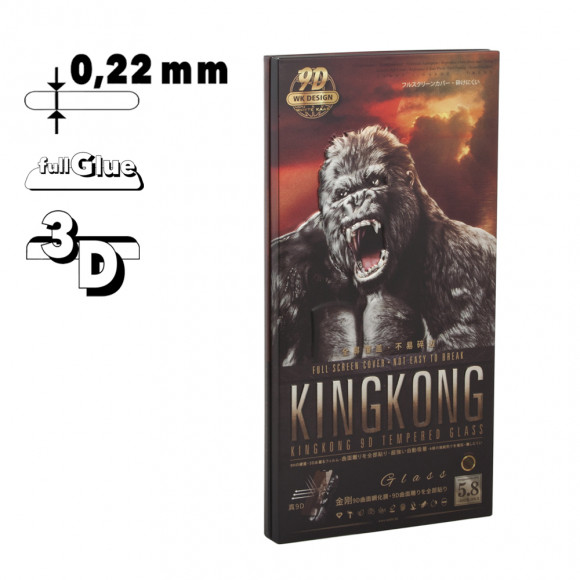 Защитное стекло для Apple iPhone XS WK Kingkong Series 9D Full Cover Curved Edge Tempered Glass, черное