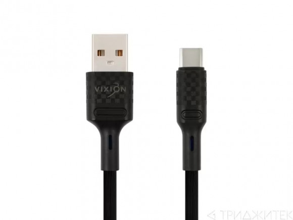 Кабель USB Vixion (K27) Type-C, 1 метр, черный