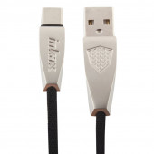 USB кабель inkax CK-53 Alloy для USB Type-C 100CM метал. разъемы, черный