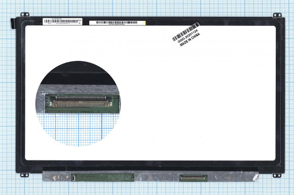 Матрица NV133FHM-N48, 13.3", ADS, 1920x1080 (Full HD), 60 Гц, 40 pin, LED, Slim (тонкая), разъём справа, уши вверх/вниз, глянцевая